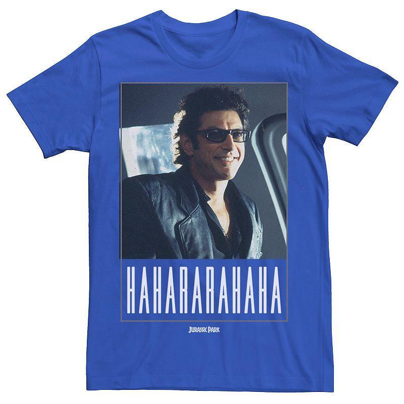 Men's Jurassic Park Ian Malcolm Hahararahaha Tee, Size: Small, Blue Product Image