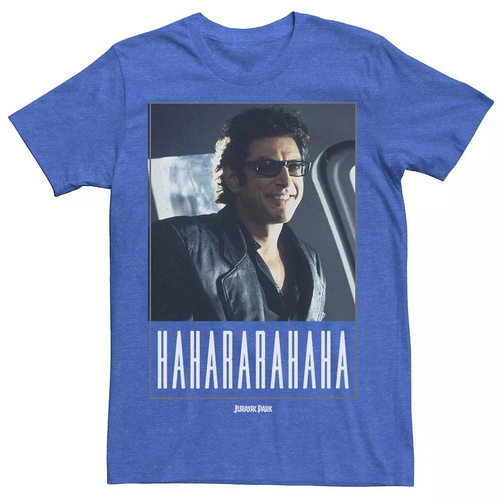 Men's Jurassic Park Ian Malcolm Hahararahaha Tee, Size: Small, Blue Product Image