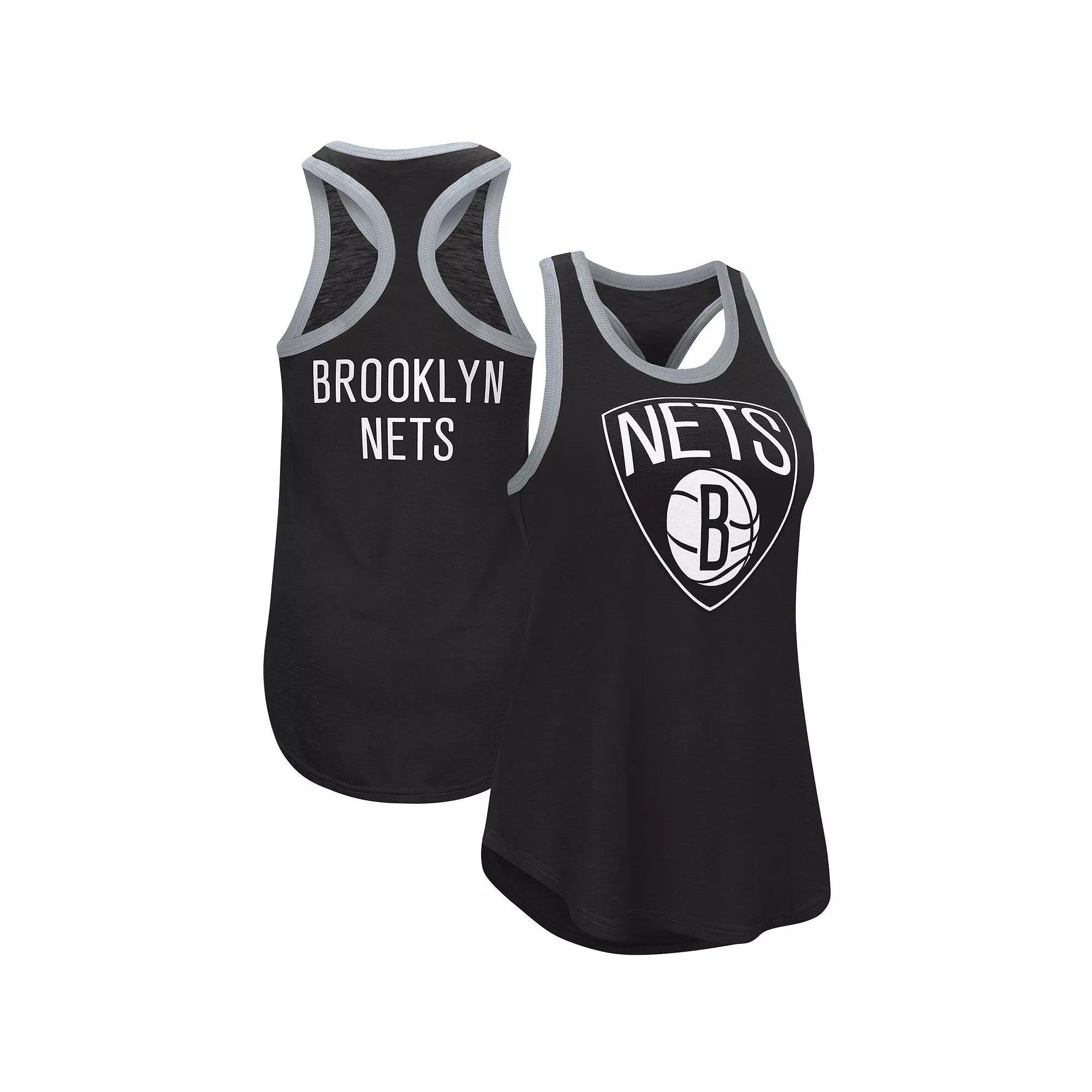 Womens G-III 4Her by Carl Banks Brooklyn Nets Showdown Burnout Tank Top Product Image