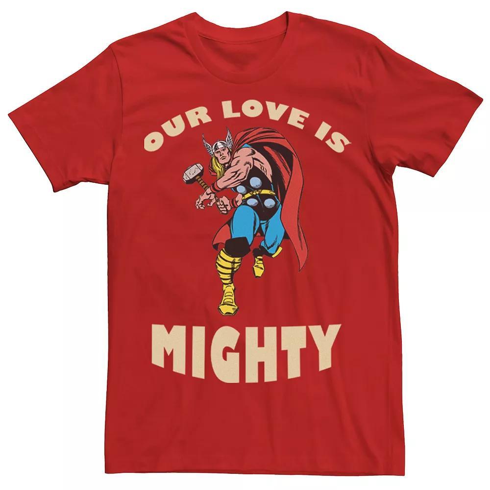 Men's Marvel Mighty Love Valentines Day Tee, Size: Small, Red Product Image