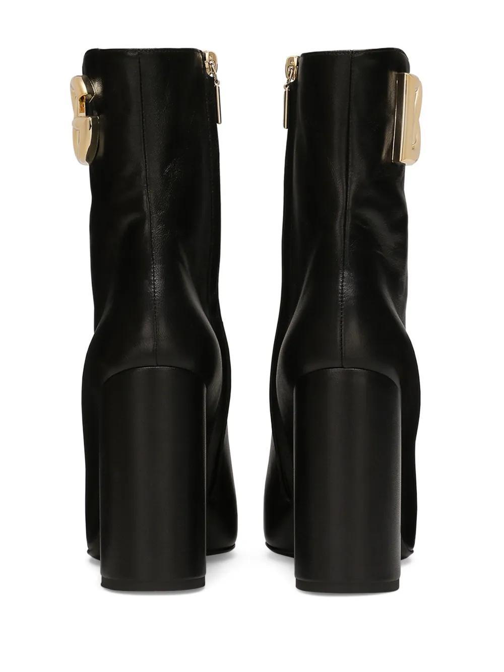 90mm logo-plaque leather boots Product Image