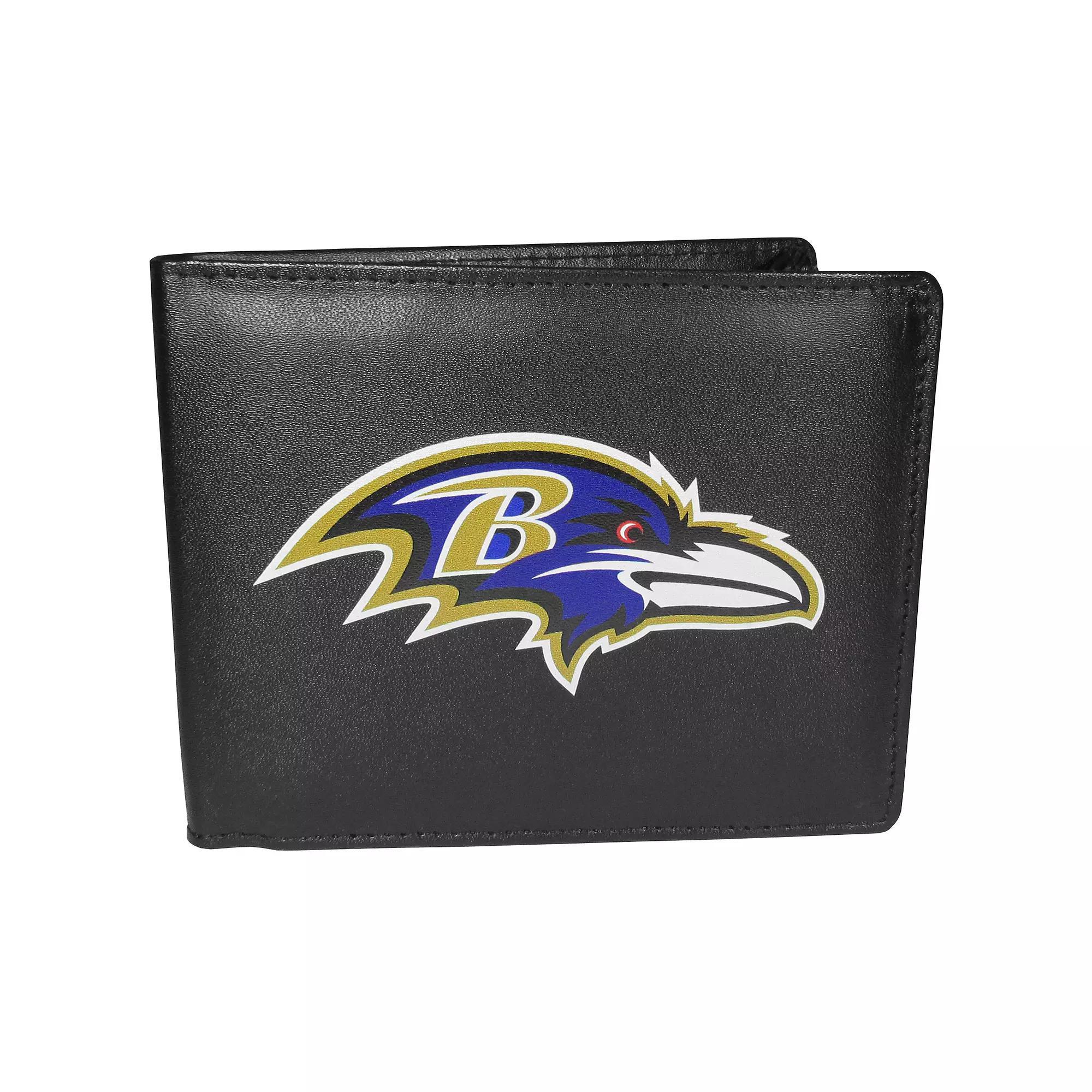 Men's Baltimore Ravens Leather Bi-Fold Wallet, Team Product Image