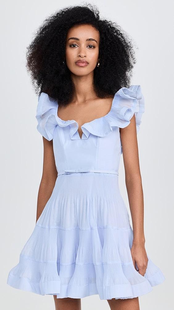 Zimmermann Pleated Frill Mini Dress | Shopbop Product Image