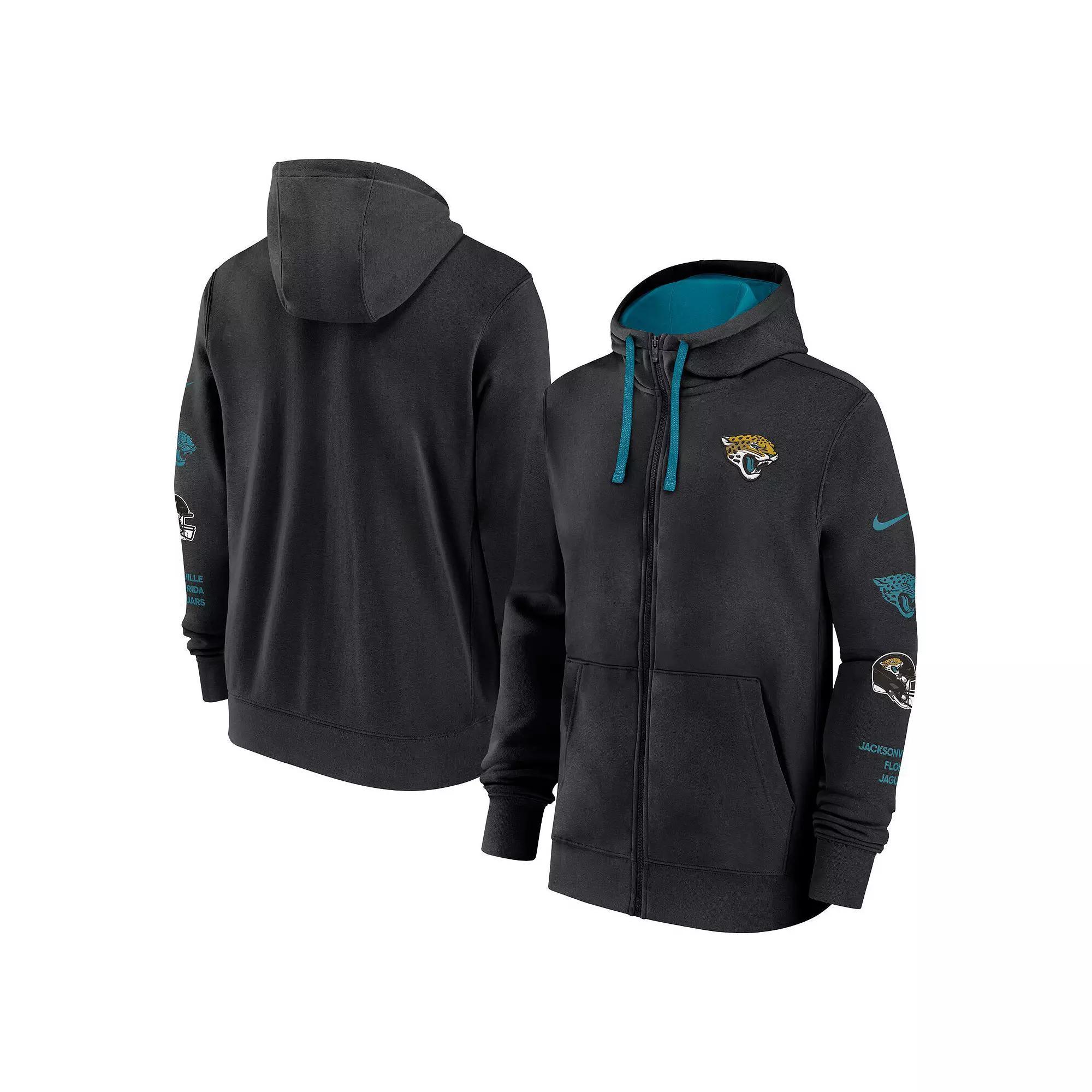 Men's Nike Black Cincinnati Bengals Club Full-Zip Hoodie Jacket, Size: 2XL Product Image