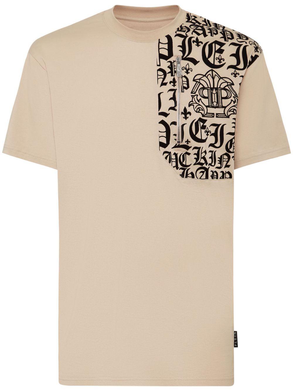 PHILIPP PLEIN Ss Round Neck T-shirt In Neutrals Product Image