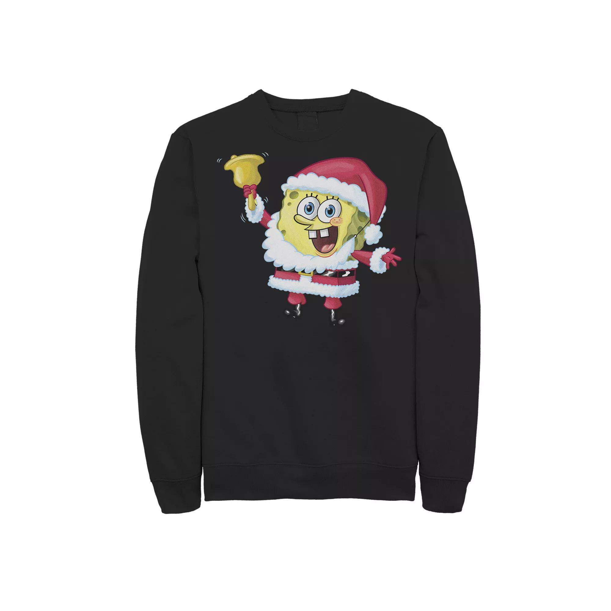 Mens Nickelodeon SpongeBob SquarePants Santa Claus Sweatshirt Product Image