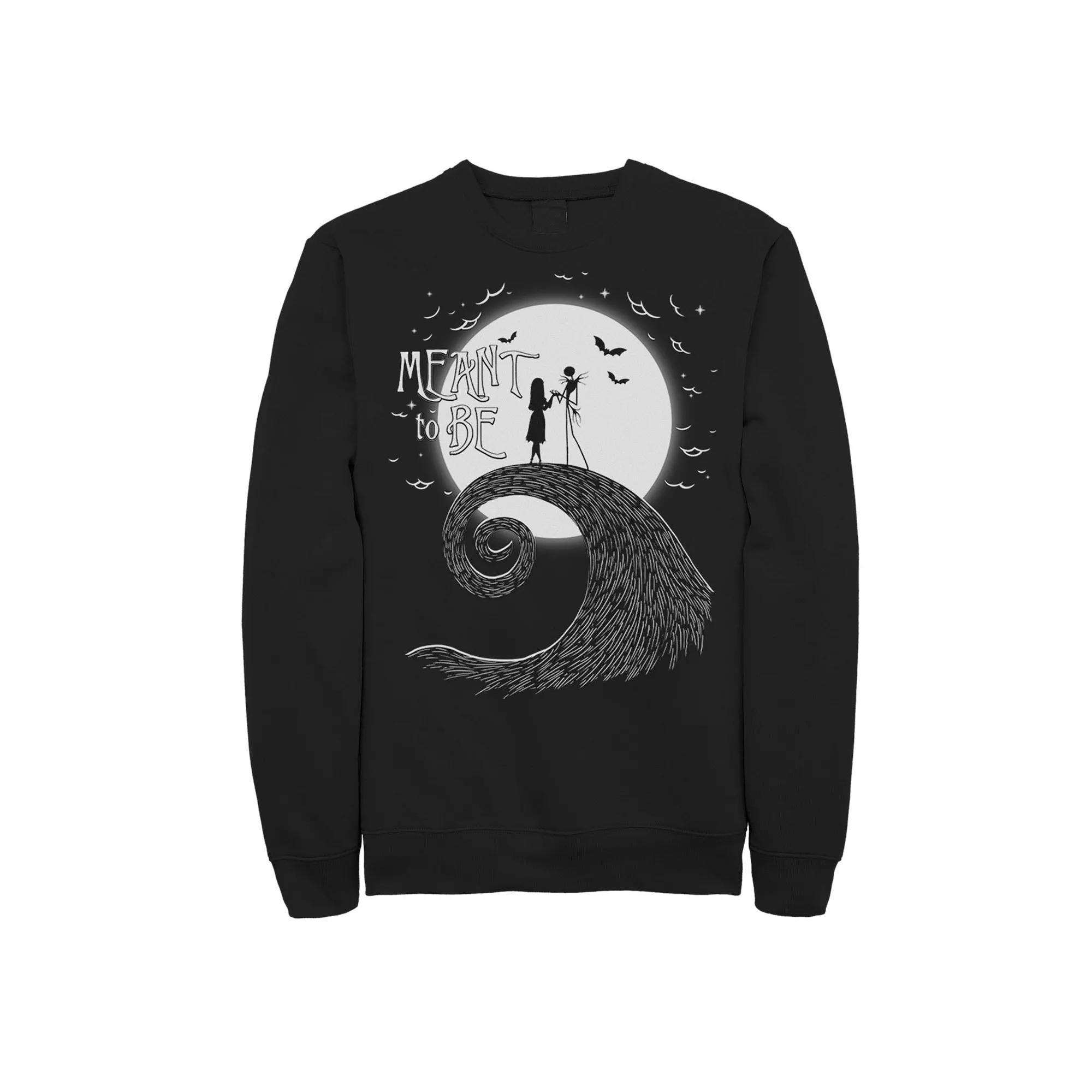 Disney's The Nightmare Before Christmas Big & Tall Jack And Sally Fleece Sweatshirt, Men's, Size: 4XL, Black Product Image