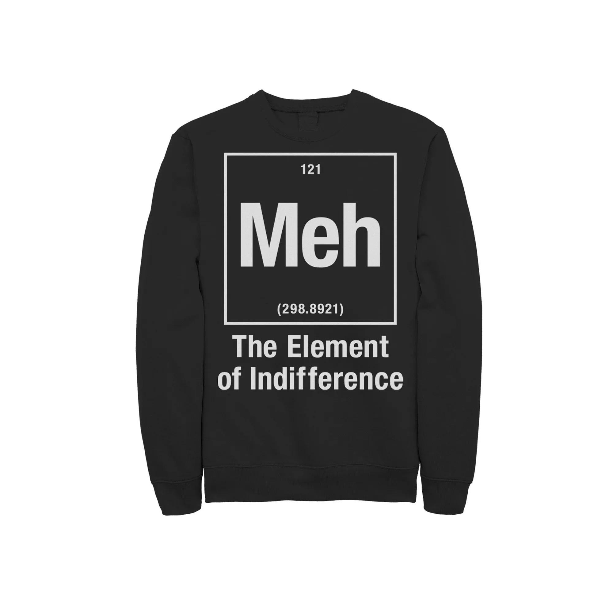 Mens Element of Indifference Periodic Table Science Sweatshirt Product Image