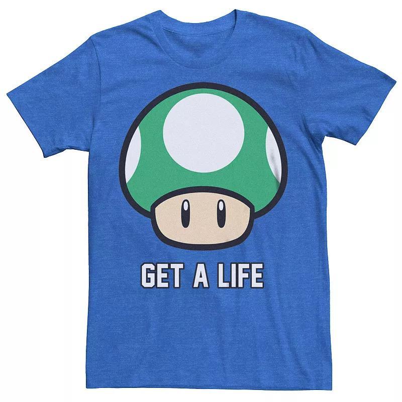 Men's Super Mario Bros 1-UP Mushroom Get a Life Graphic Tee, Size: XXL, White Product Image