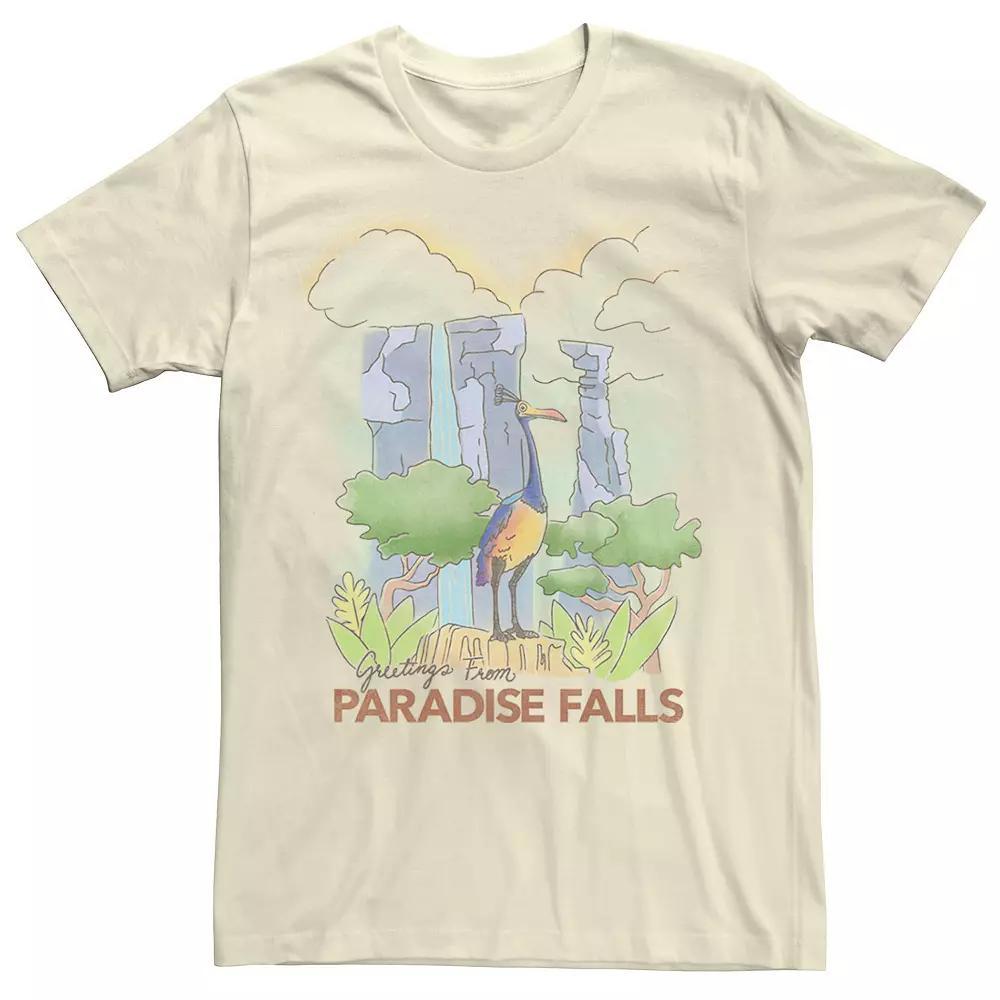 Disney / Pixar's Up Men's Paradise Falls Water Color Sketch Tee, Size: Medium, Natural Product Image