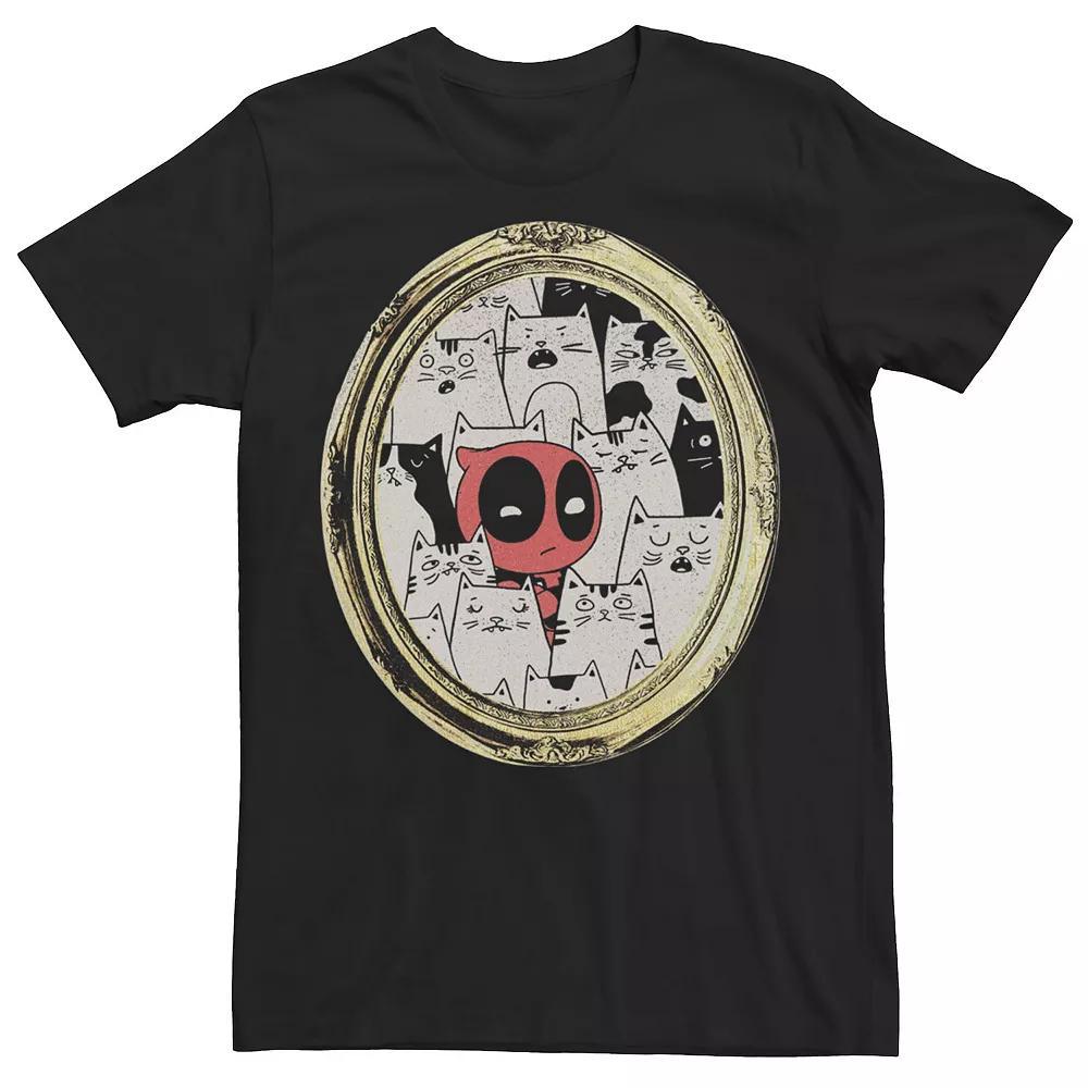 Big & Tall Marvel Deadpool Cats Rule Everything Around Me Tee, Men's, Size: 3XL Tall, Black Product Image