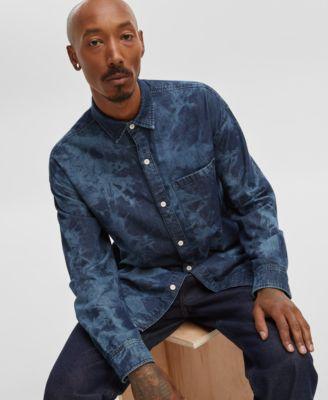 Mode of One Mens Relaxed-Fit Denim Shirt, Created for Macys Product Image