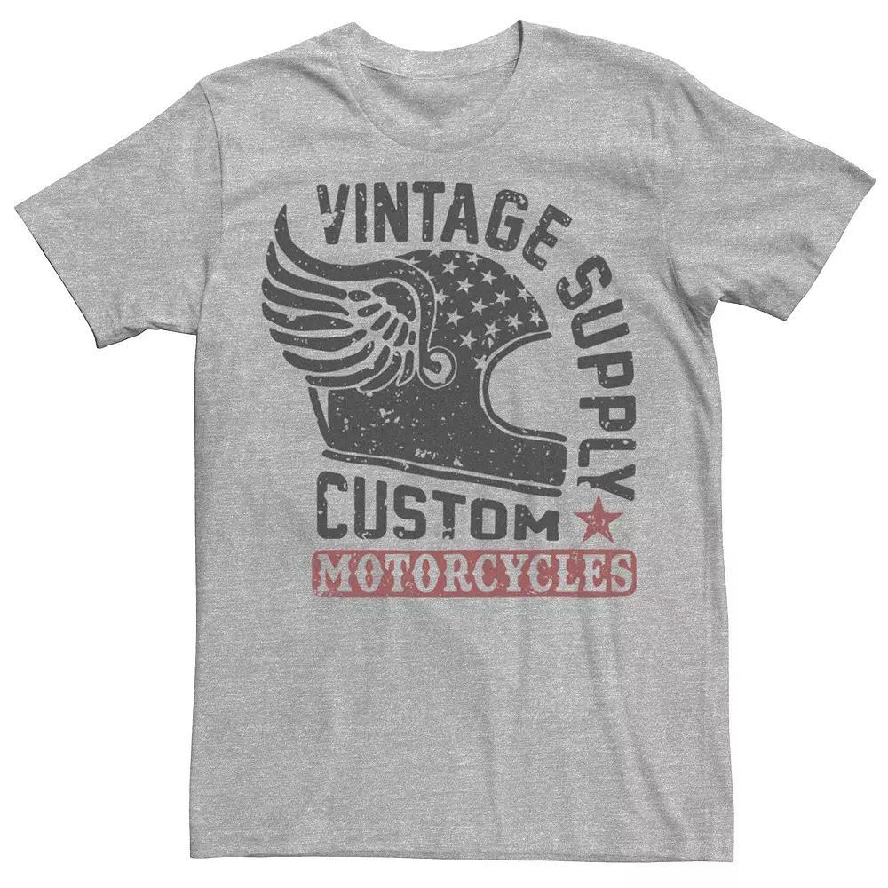 Men's Vintage Supply Custom Motorcycles Tee, Boy's, Size: Small, Athletic Grey Product Image