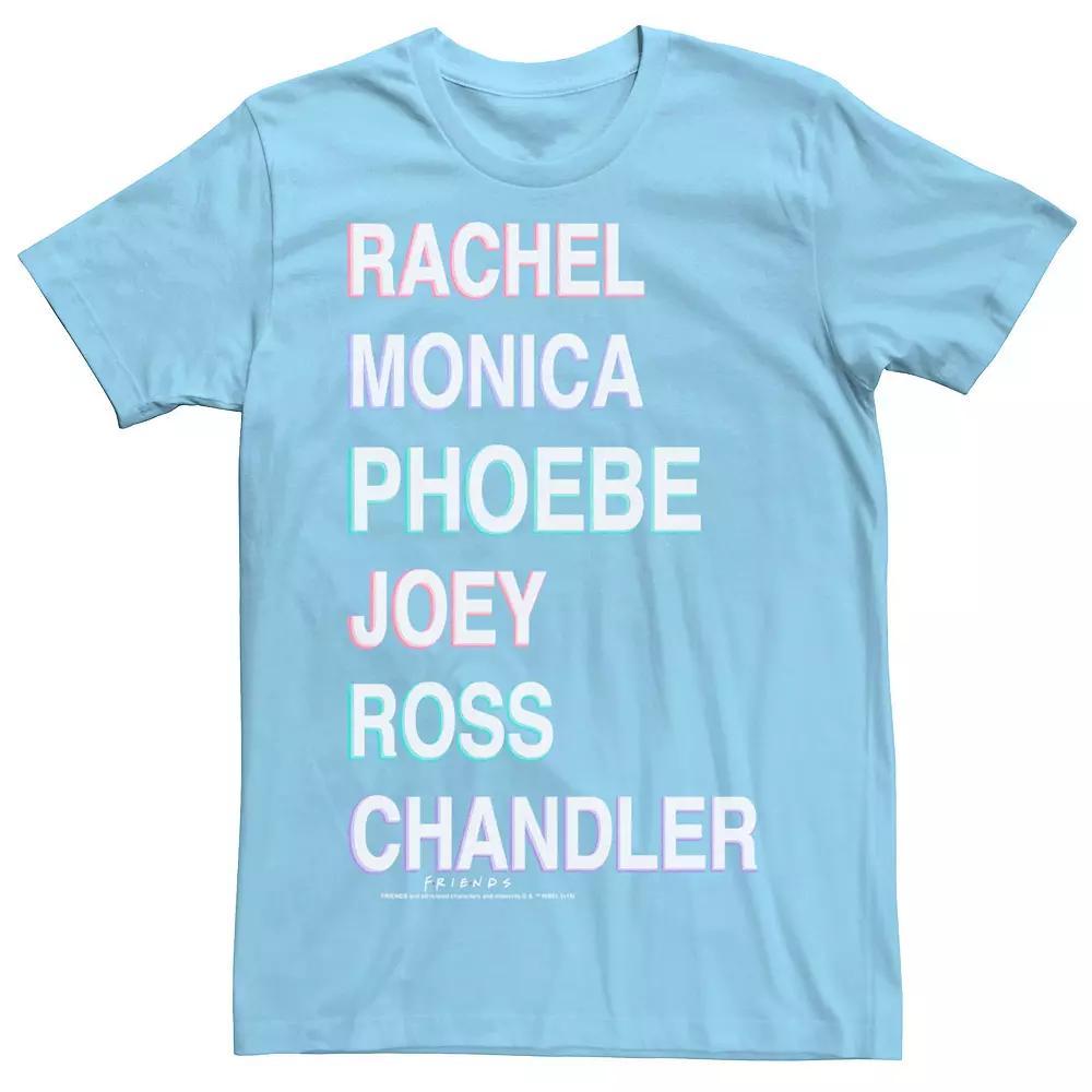 Men's Friends Name Stack Tee, Size: Medium, Light Blue Product Image