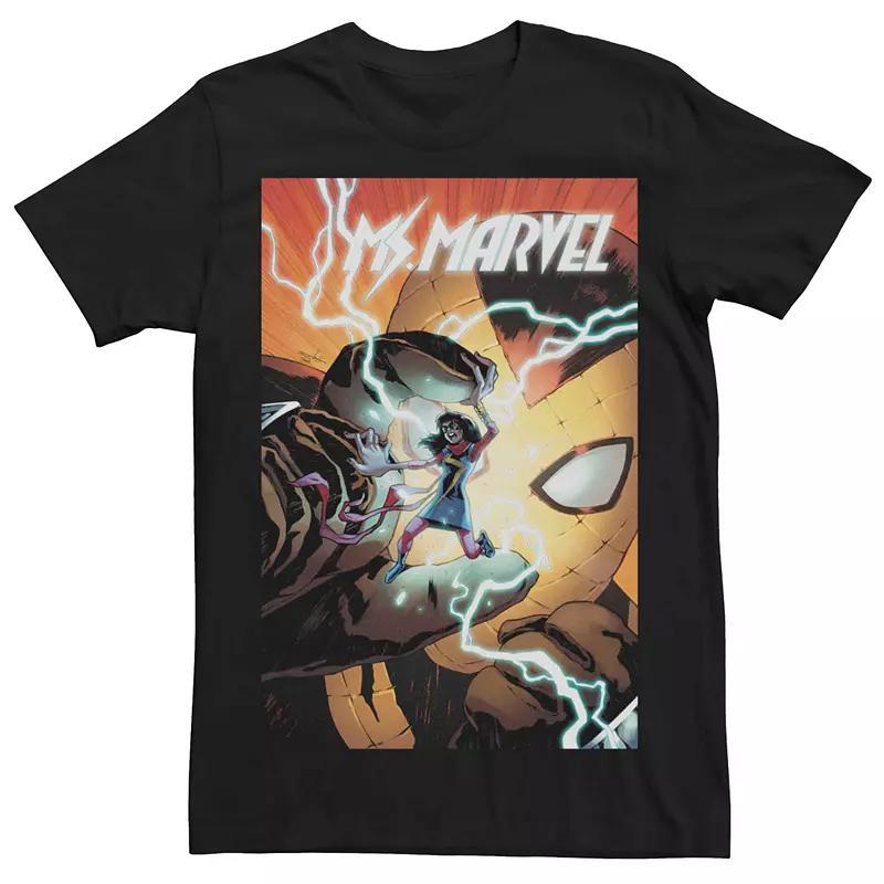 Mens Ms. Marvel Lightning Comic Cover Tee Product Image