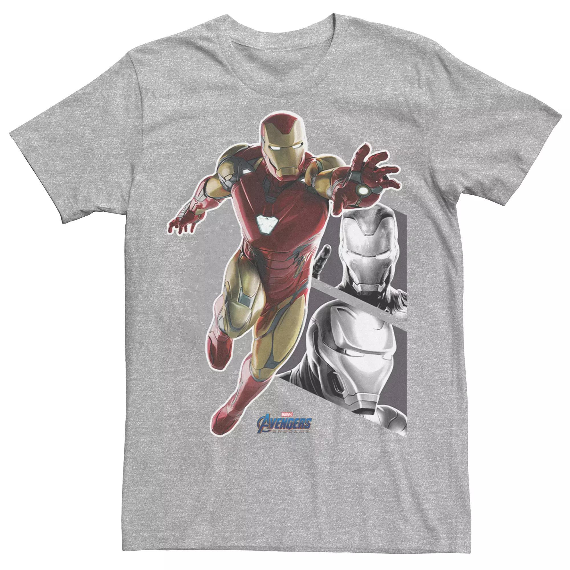 Men's Marvel Avengers Endgame Iron Man Panels Tee, Size: Medium, Athletic Grey Product Image
