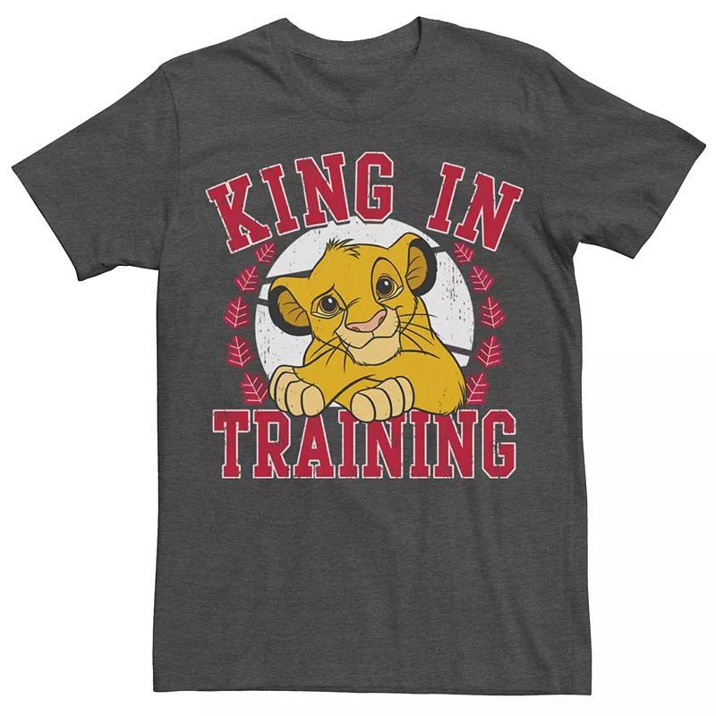 Men's Disney's The Lion King Simba King In Training Tee, Size: XXL, Grey Heather Product Image