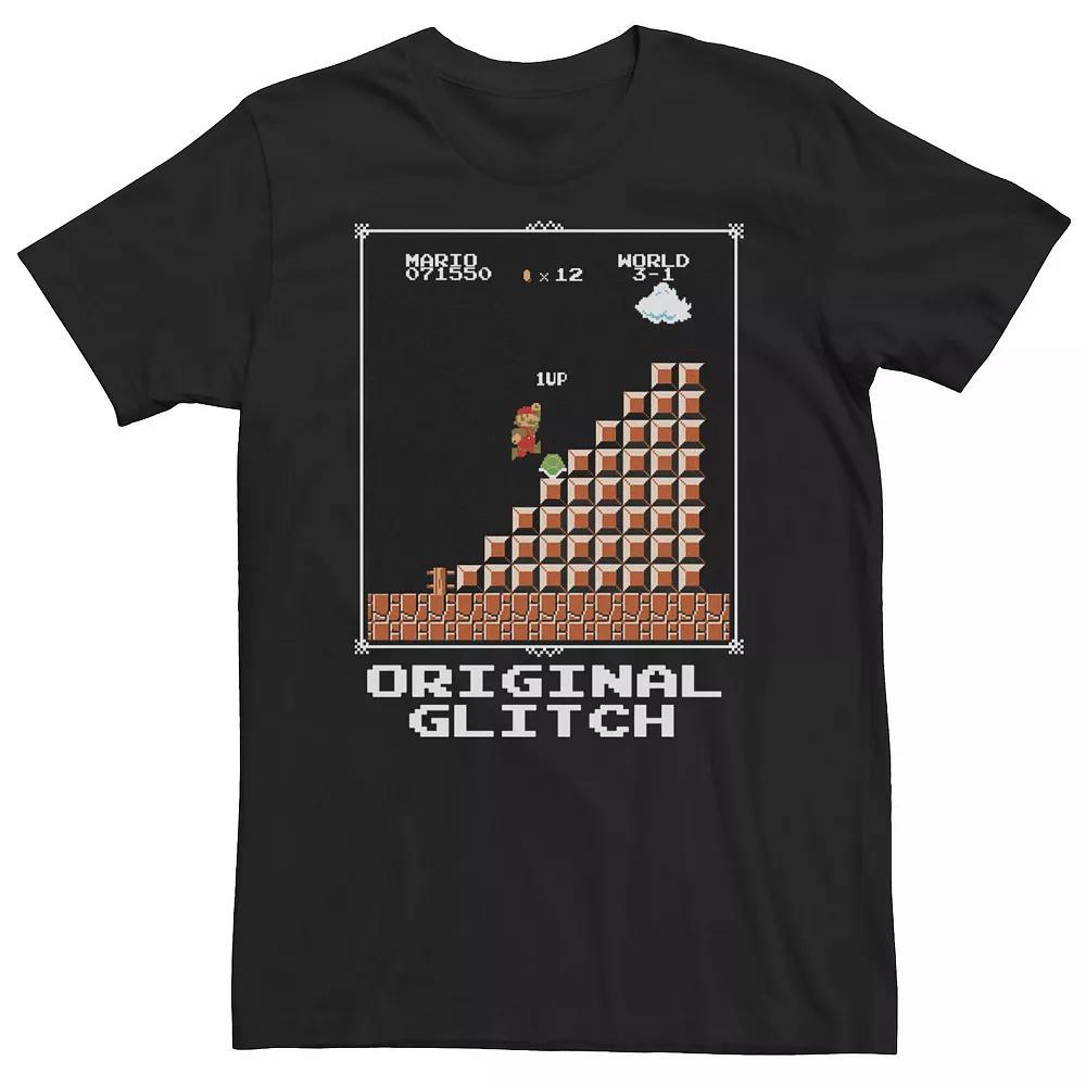 Big & Tall Super Mario Original Glitch Poster Tee, Men's, Size: 4XLT, Black Product Image