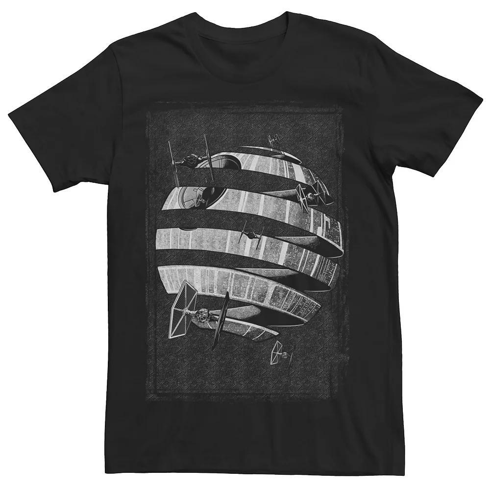 Men's Star Wars Death Star Abstract Art Tee, Size: Medium, Black Product Image