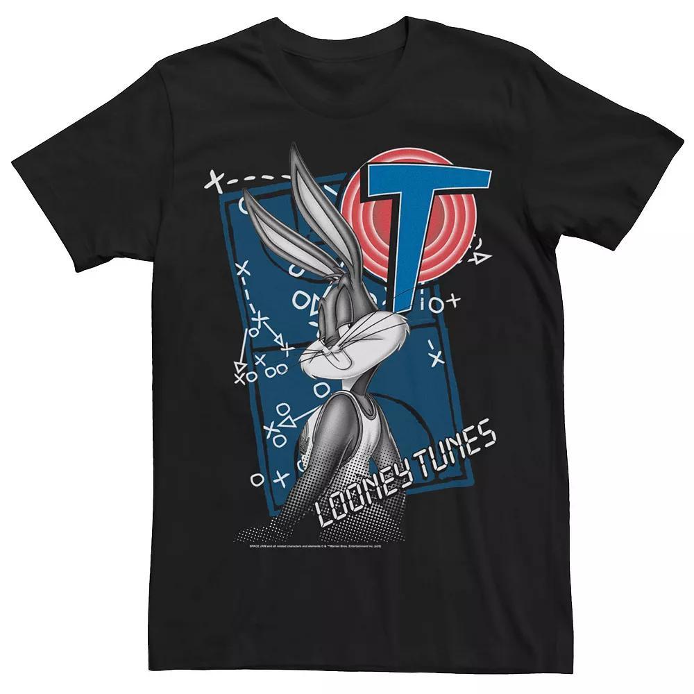 Men's Looney Tunes Space Jam Bugs Bunny Tune Squad Portrait Tee, Size: Large, Black Product Image