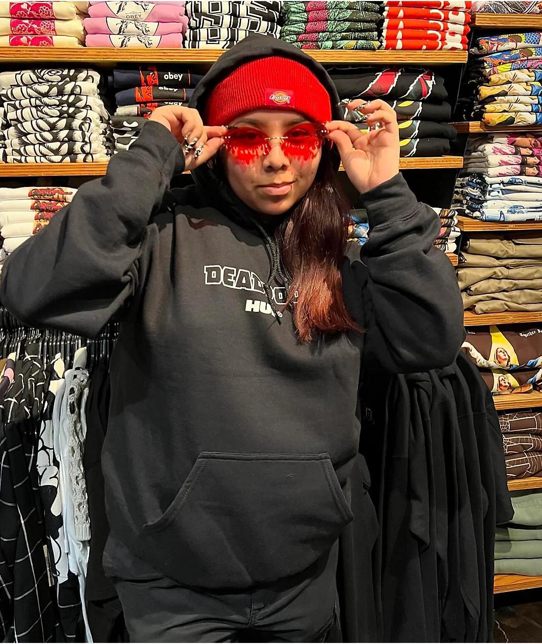 HUF x Deadpool Slasher Black Hoodie Product Image
