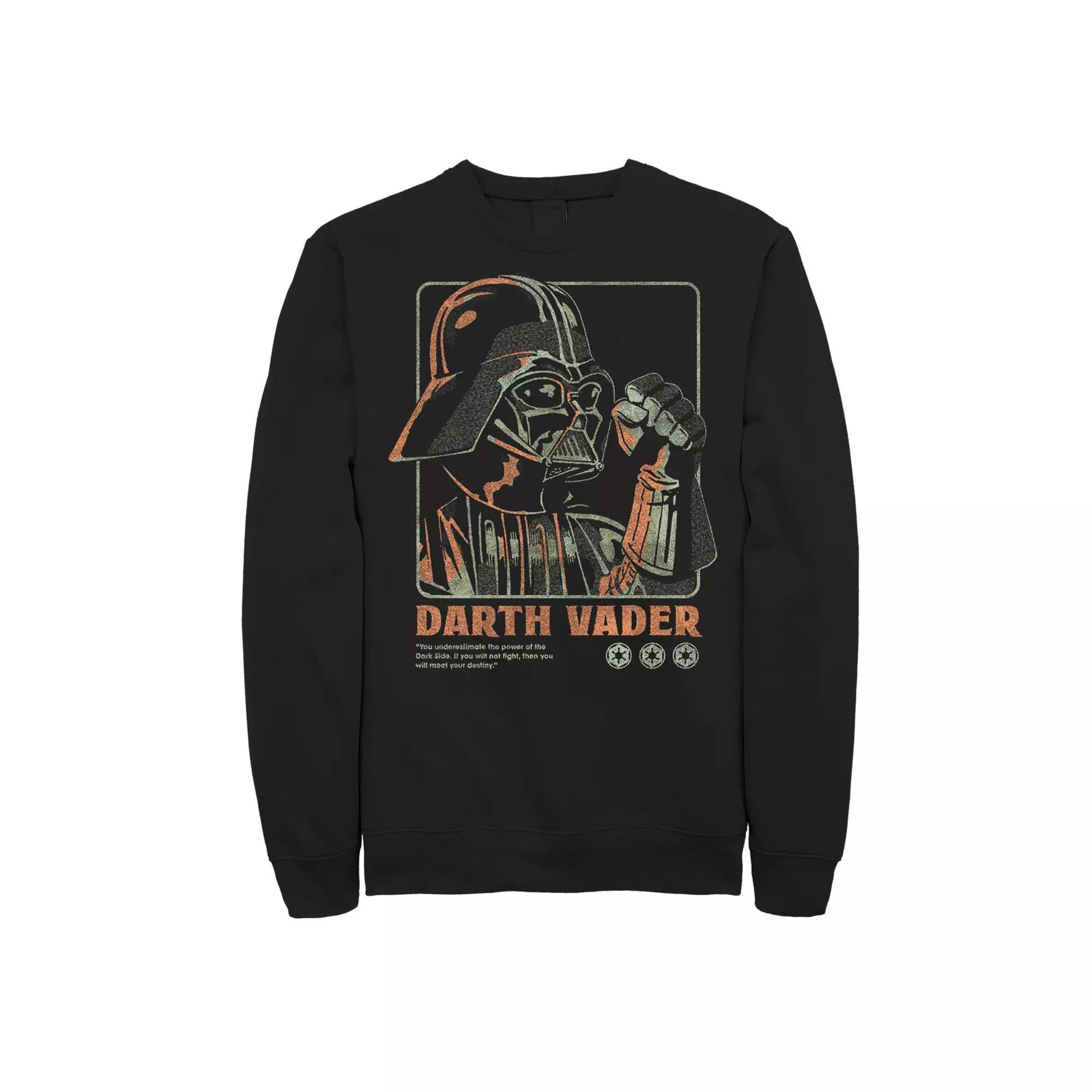 Men's Star Wars Darth Vader You Underestimate Power Fleece Graphic Sweatshirt, Size: Medium, Black Product Image