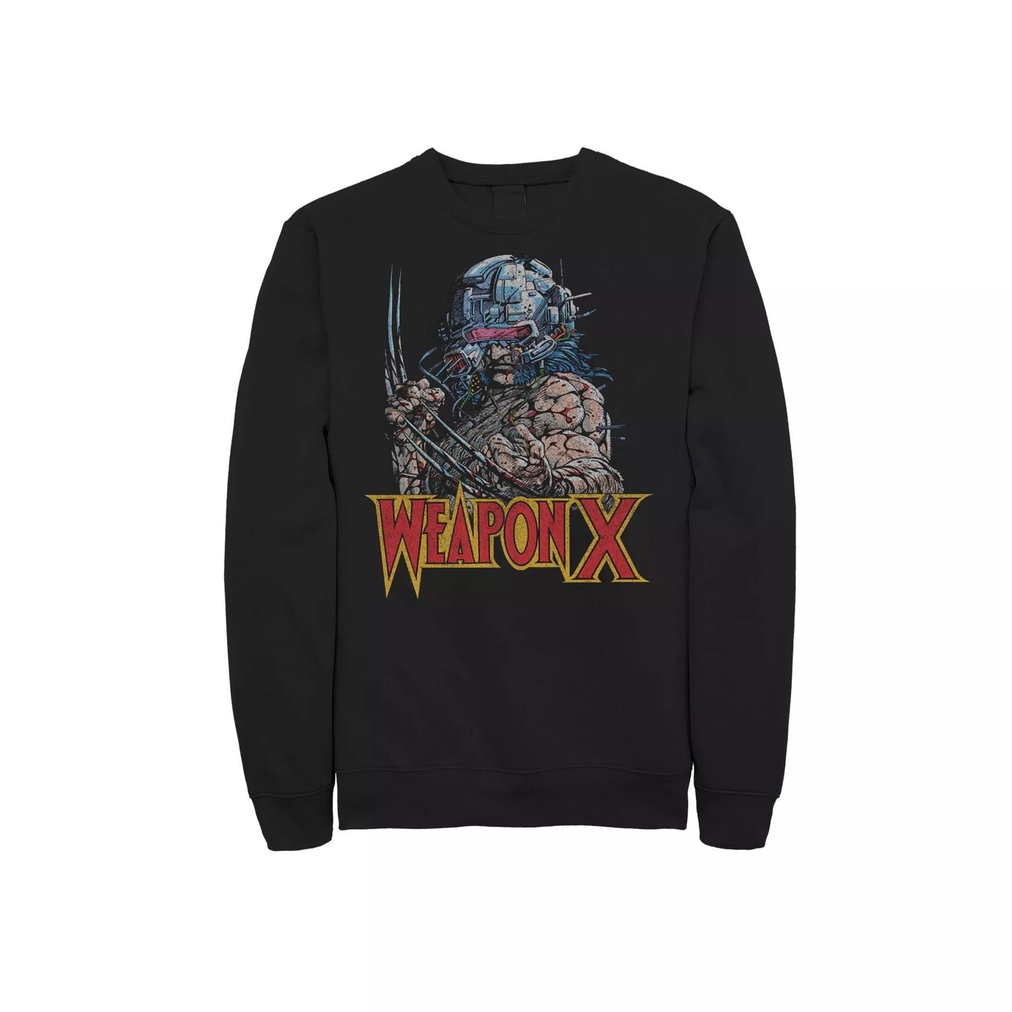 Mens Marvel Captain America Retro Style Portrait Sweatshirt Athletic Grey Product Image