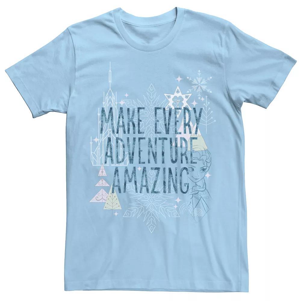 Disney's Frozen Every Adventure Quote Men's Tee, Size: Small, Light Blue Product Image