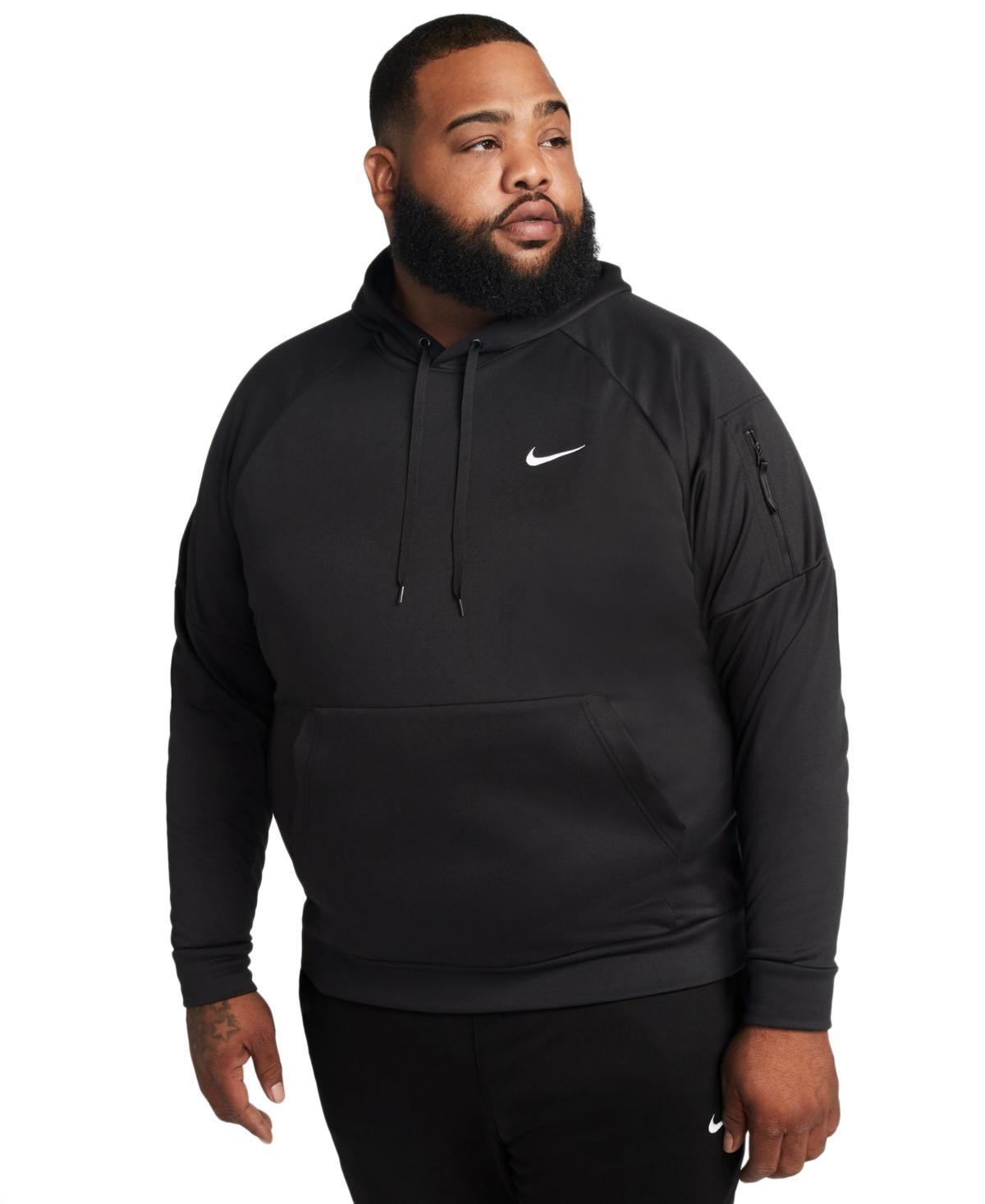 Nike Men's Therma-FIT Pullover Training Hoodie in Black/Black Size 3XL 100% Polyester Product Image