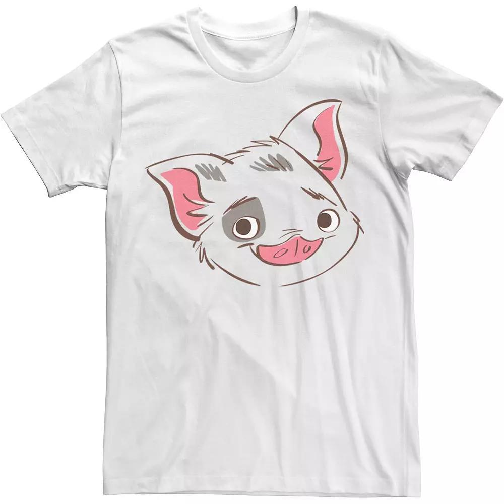 Disney's Moana Pua Big Face Men's Tee, Size: 3XL, White Product Image