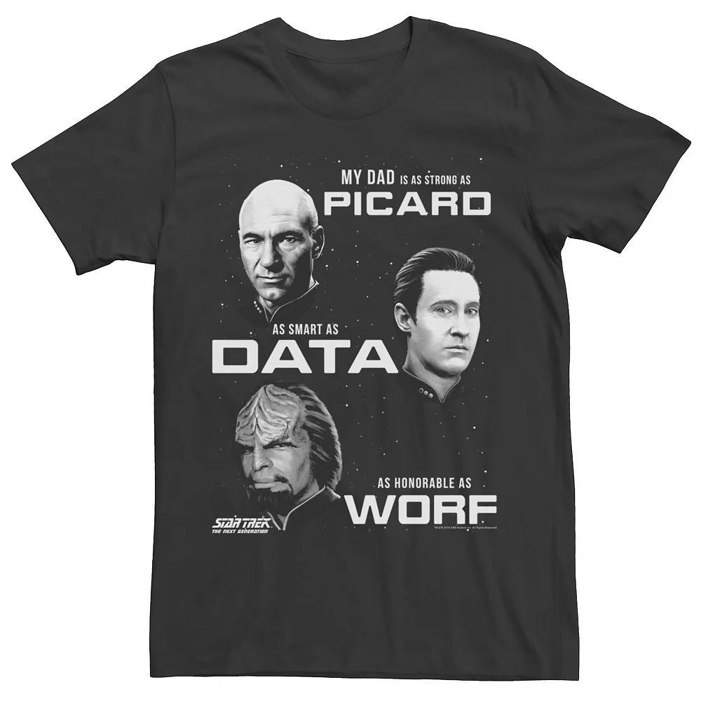 Men's Star Trek Next Generation My Dad Is Tee, Size: 3XL, Black Product Image