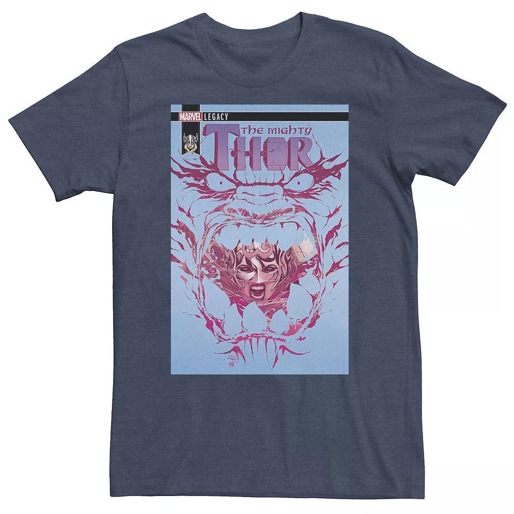 Men's Star Wars The Mandalorian Grogu Stronger That You Think Graphic Tee, Size: Medium, Navy Grey Product Image