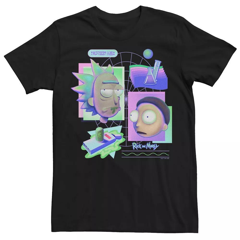 Men's Rick And Morty Scientific Neon Tee, Size: XL, Black Product Image