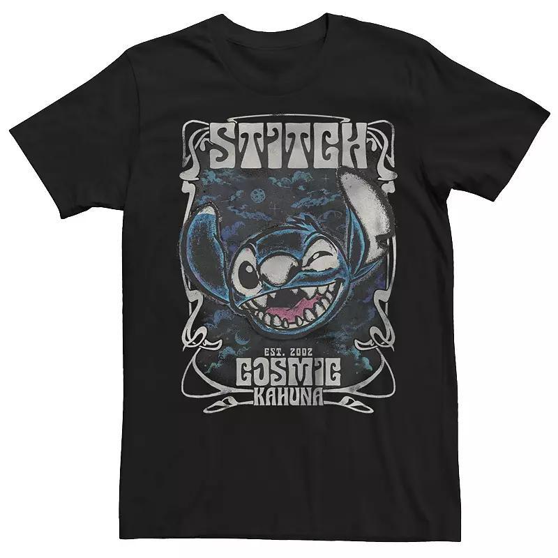 Men's Disney's Lilo And Stich Cosmic Kahuna Tee, Size: Medium, Black Product Image