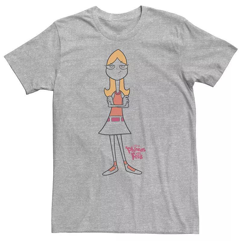 Big & Tall Disney Phineas And Ferb Candace Line Art Tee, Men's, Size: 4XL Tall, Athletic Grey Product Image