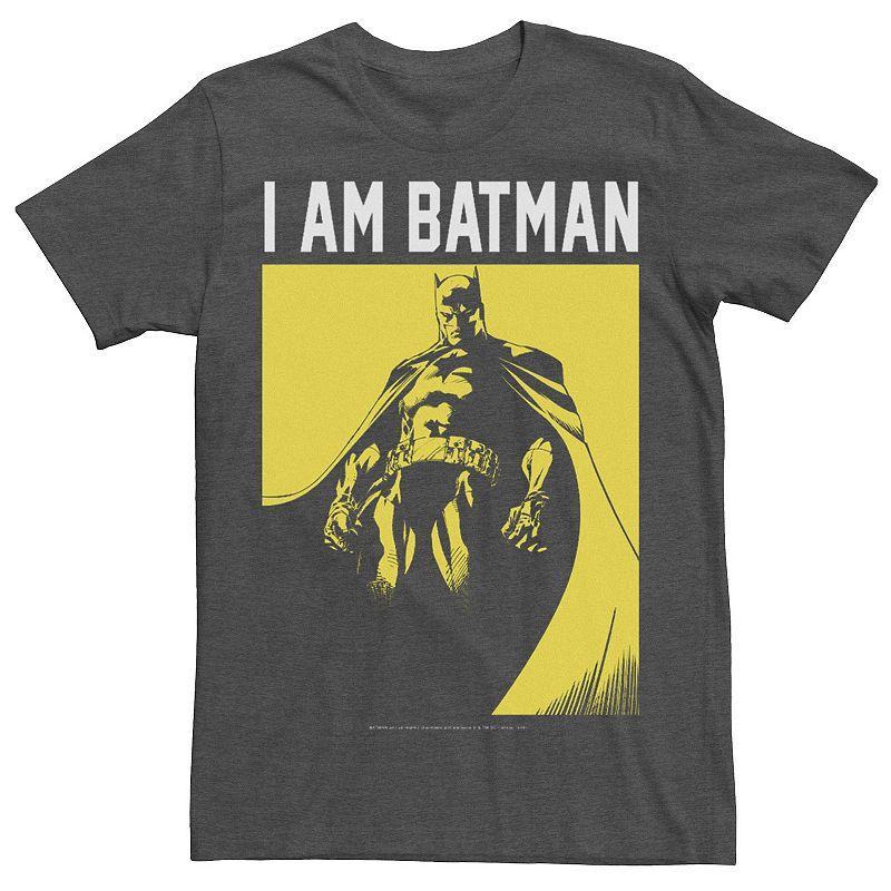 Men's I Am Batman Portrait Tee, Size: XXL, Royal Grey Product Image