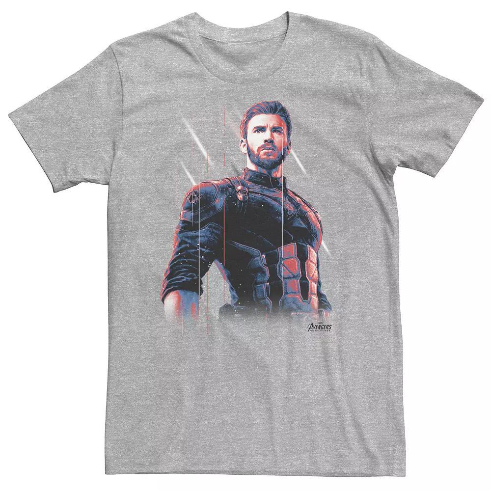 Big & Tall Marvel Infinity War Captain America Pose Tee, Men's, Size: XXL Tall, Athletic Grey Product Image