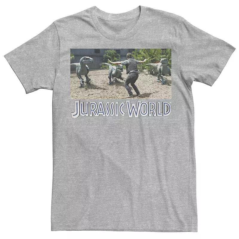 Men's Jurassic World Owen Raptor Pack Trainer Graphic Tee, Size: 3XL, Athletic Grey Product Image