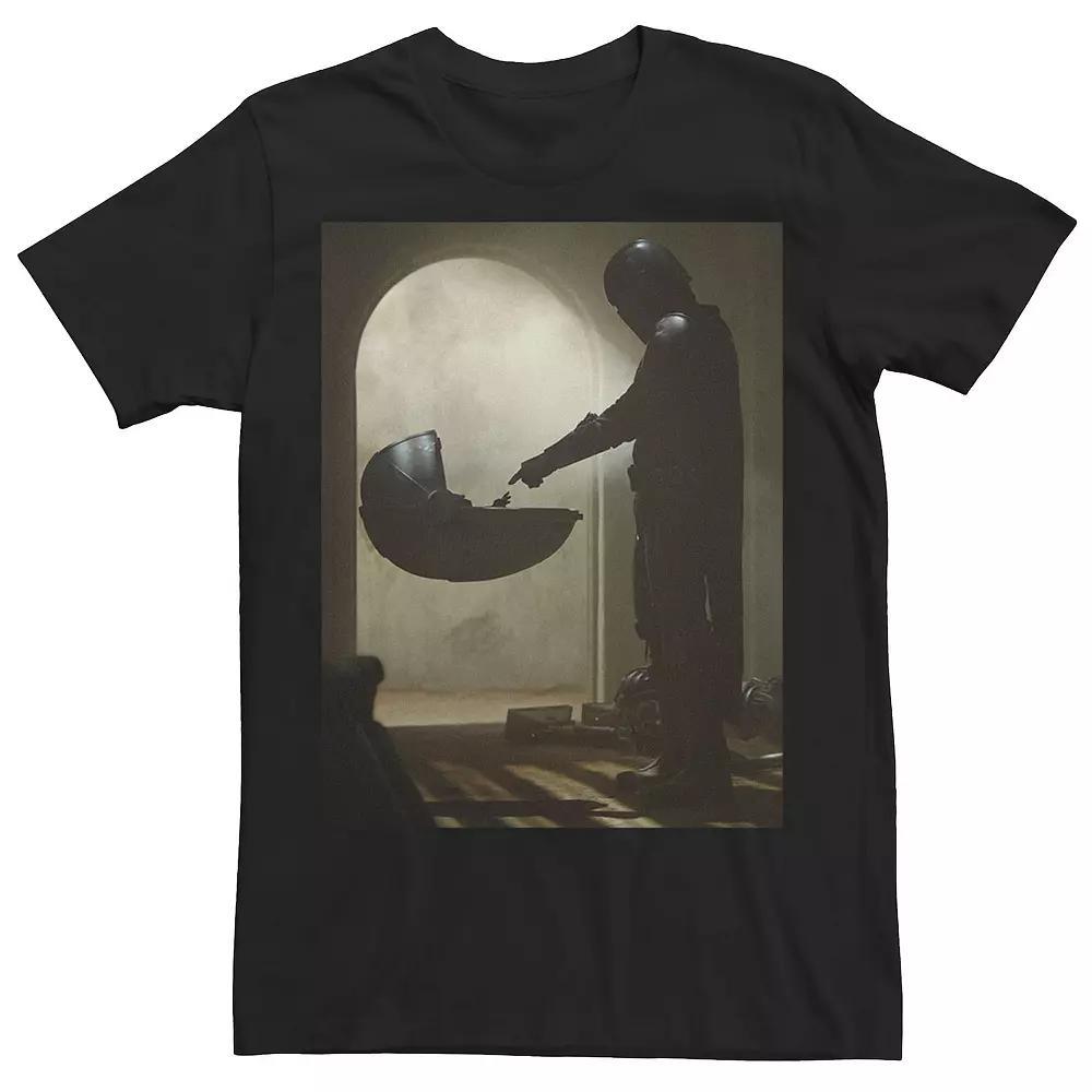 Men's Star Wars The Mandalorian The Child aka Baby Yoda First Meeting Poster Tee, Size: XXL, Black Product Image