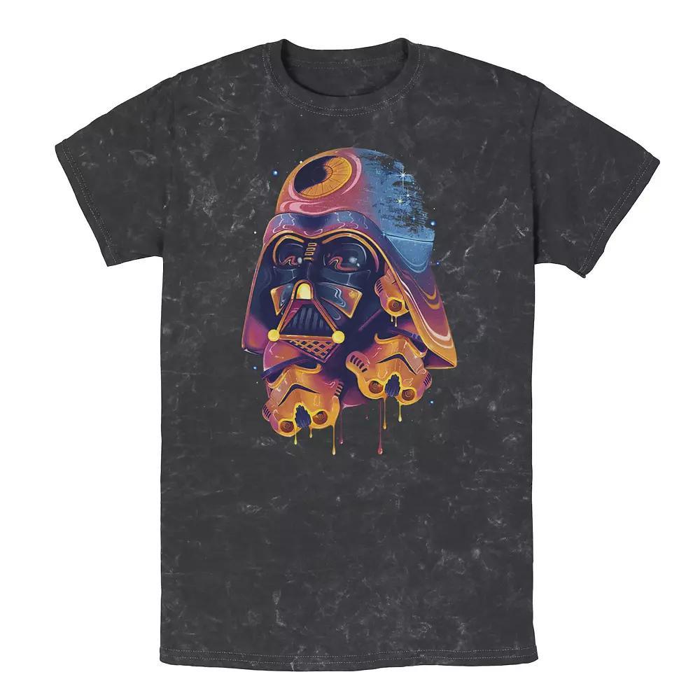 Men's Star Wars Colorful Melted Vader Collage Wash Tee, Size: Medium, Black Product Image