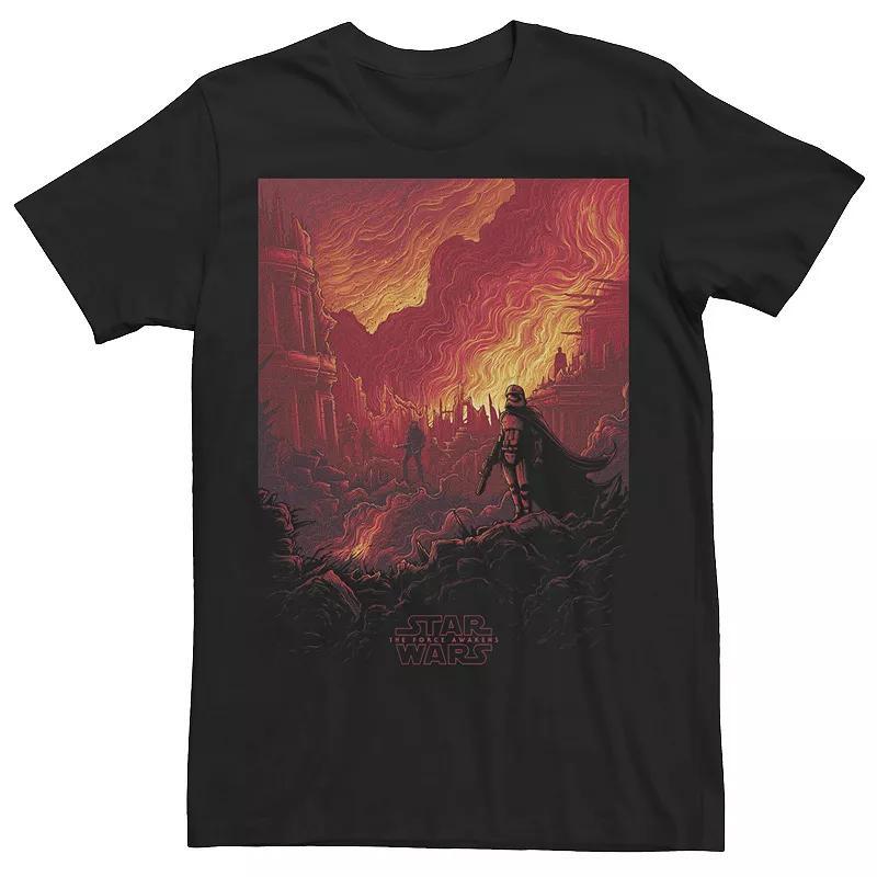 Men's Star Wars The Force Awakens Red Hue Poster Tee, Size: XXL, Black Product Image