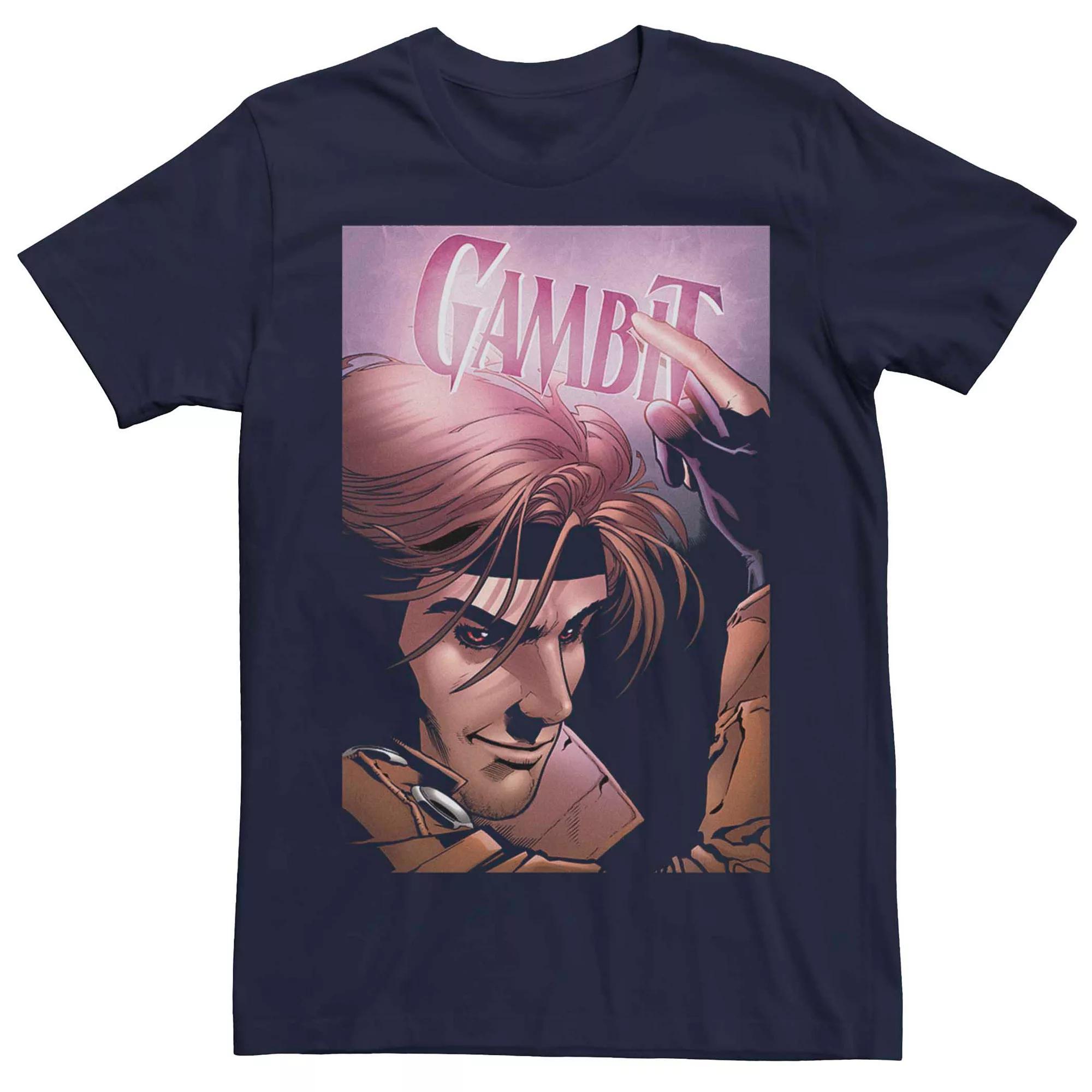 Men's Marvel Neon Gambit Poster Tee, Size: Medium, Blue Product Image
