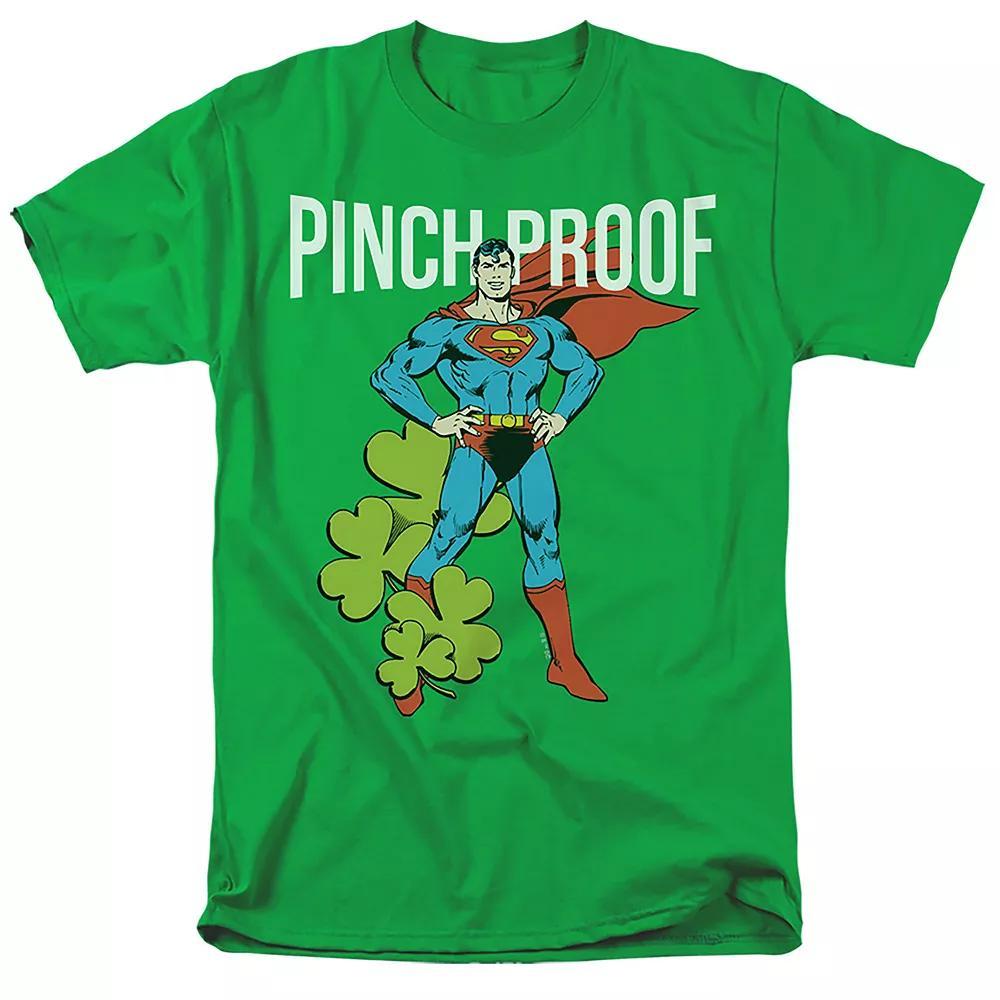 Men's Superman Pinch Proof Graphic Tee, Size: XXL, Bright Green Product Image