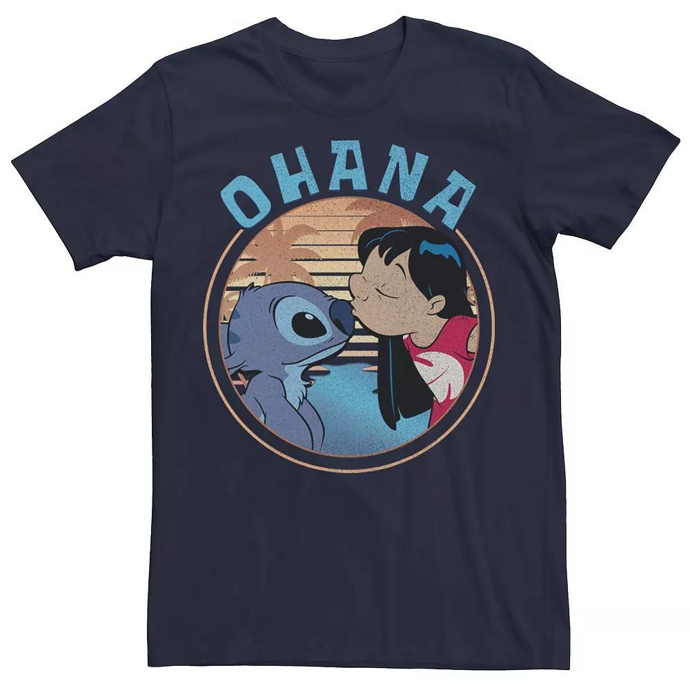 Disney's Lilo & Stitch Men's Ohana Portrait Tee, Size: Large, Blue Product Image
