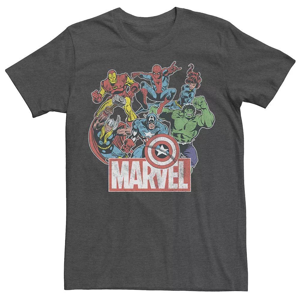 Big & Tall Marvel Avengers Endgame Stronger Together Team Group Shot Tee, Men's, Size: 4XLT, Black Product Image