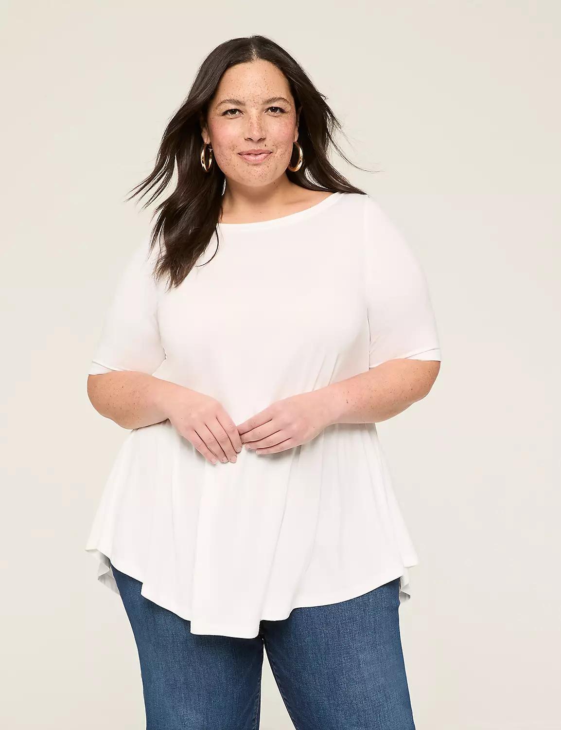 Max Swing Perfect Sleeve Boatneck Tee Product Image