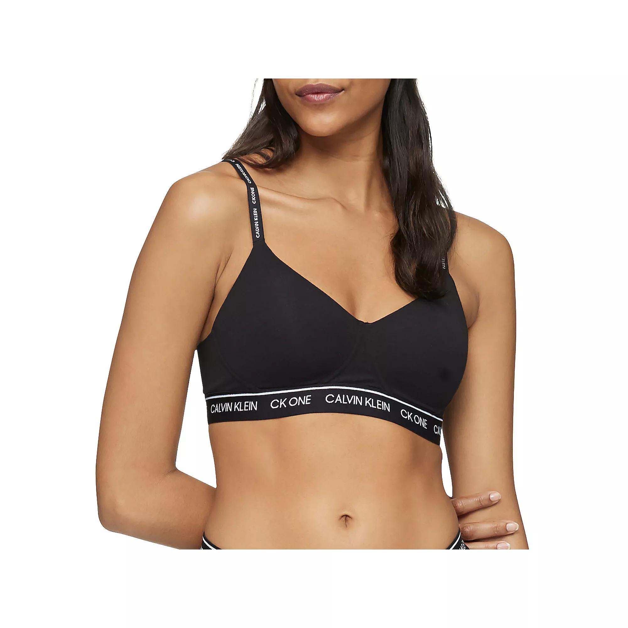 Women's Calvin Klein Archive Logo Lightly Lined Bralette QF6094, Size: Medium, Desert Brown Product Image