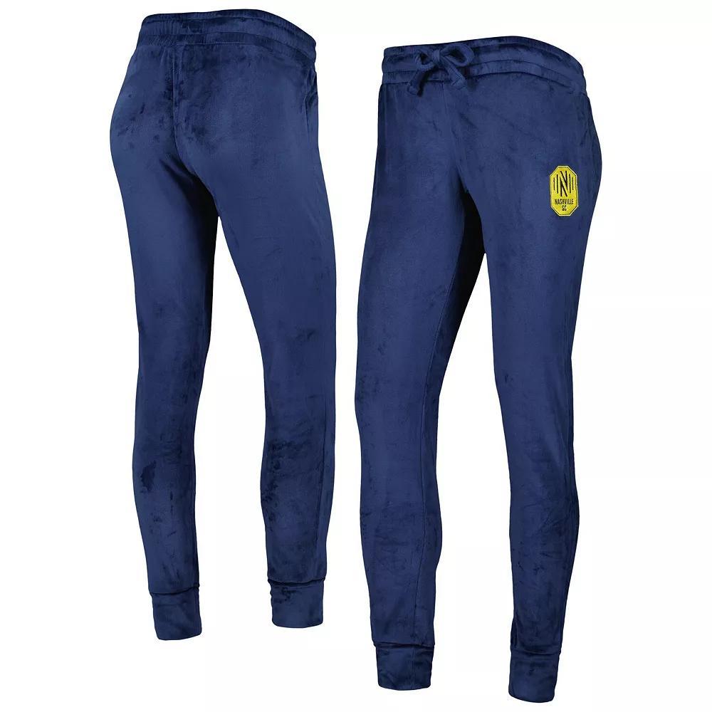 Women's Concepts Sport Navy Nashville SC Intermission Velour Cuffed Pants, Size: Medium, Mls Blue Product Image