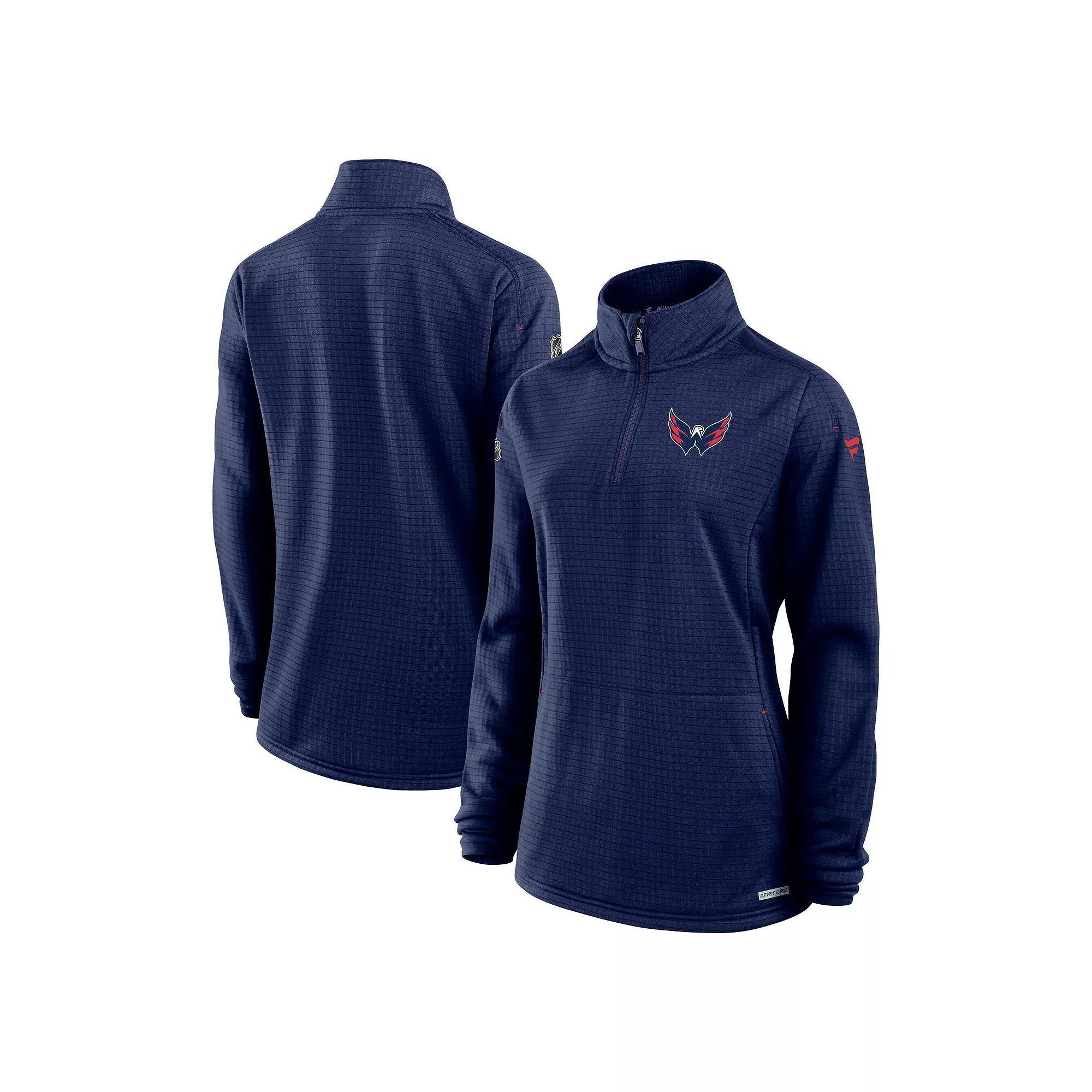 Women's Fanatics  Blue Colorado Avalanche Authentic Pro Rink Lightweight Quarter-Zip Pullover Top, Size: XL Product Image