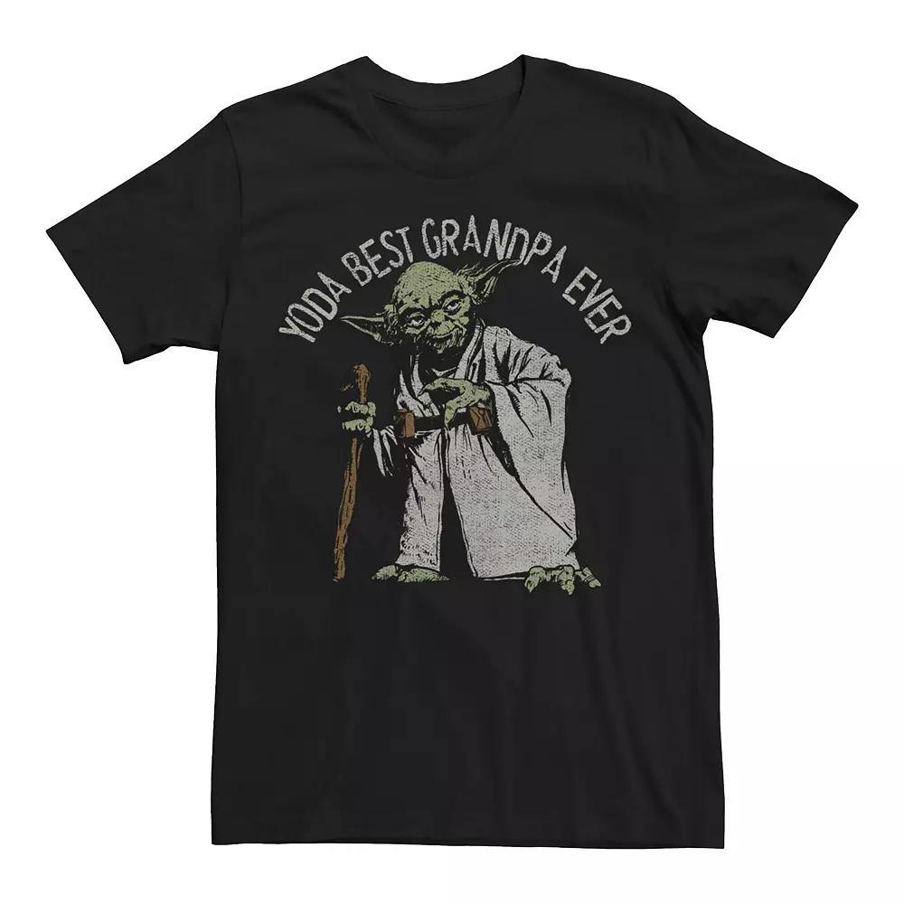 Men's Star Wars Yoda Best Grandpa Ever Graphic Tee, Size: Large, Black Product Image